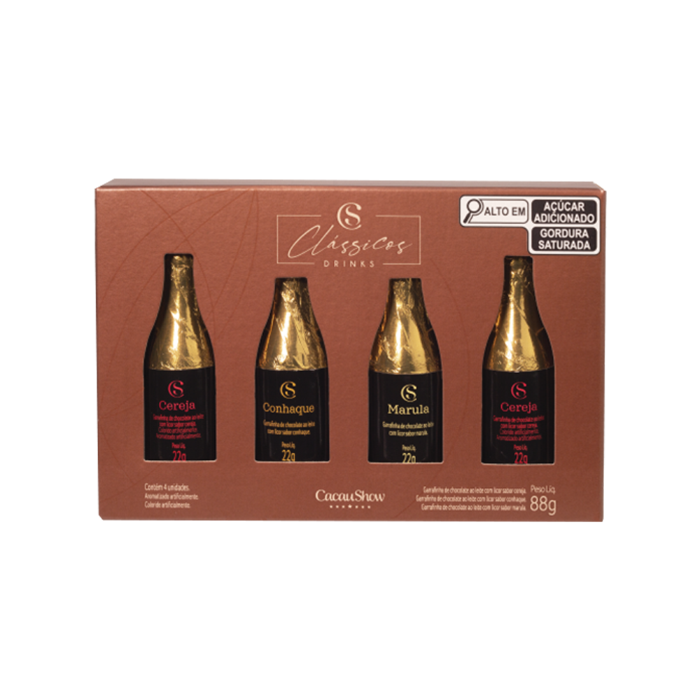 Caixa Garrafinhas Clássicos Drinks ao Leite 88g