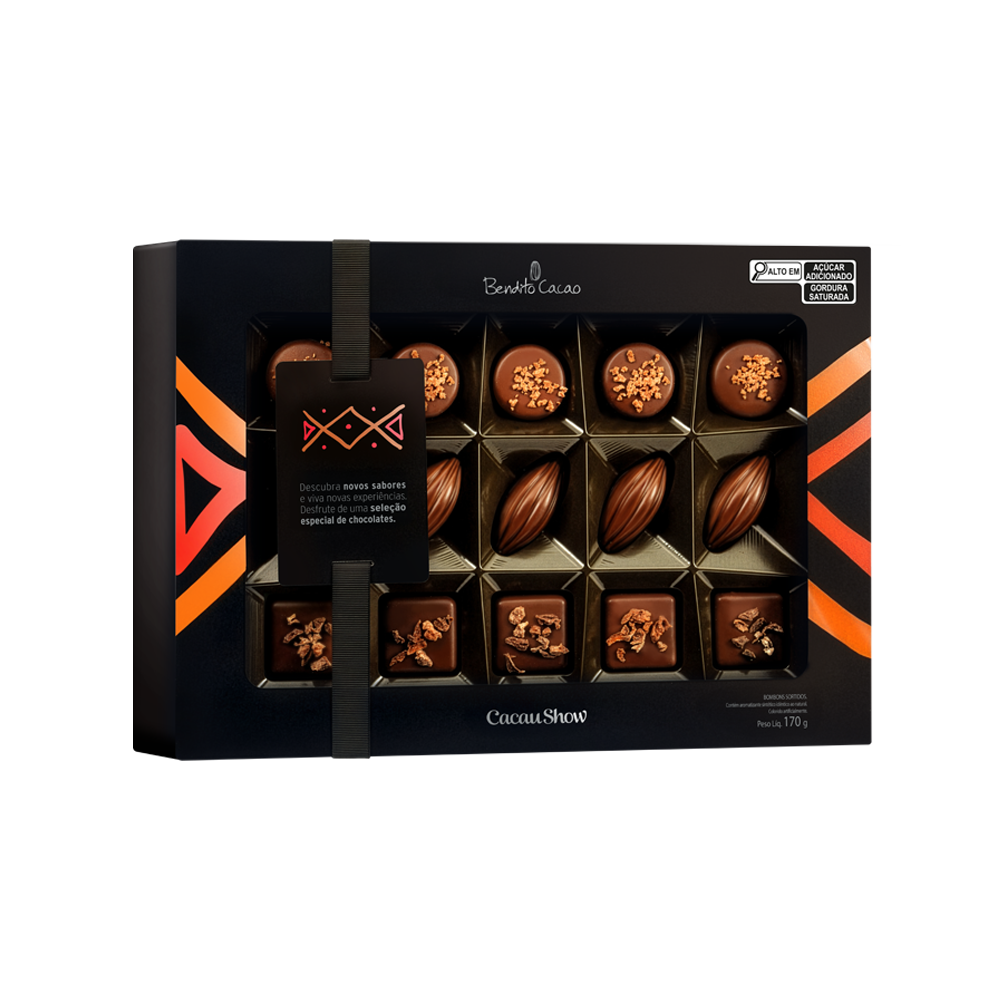 Caixa de Bombom Bendito Cacao 170g
