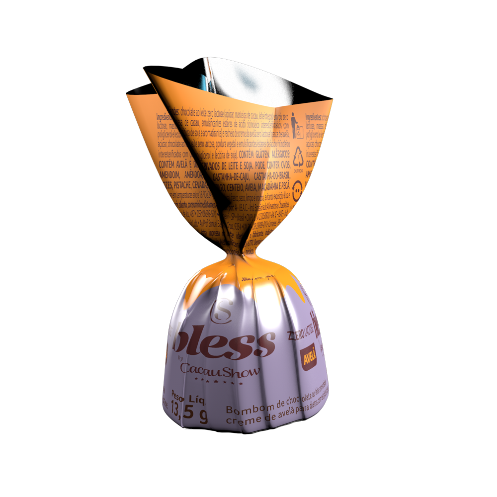 Bombom Bless Zero Lactose Avelã 13,5g