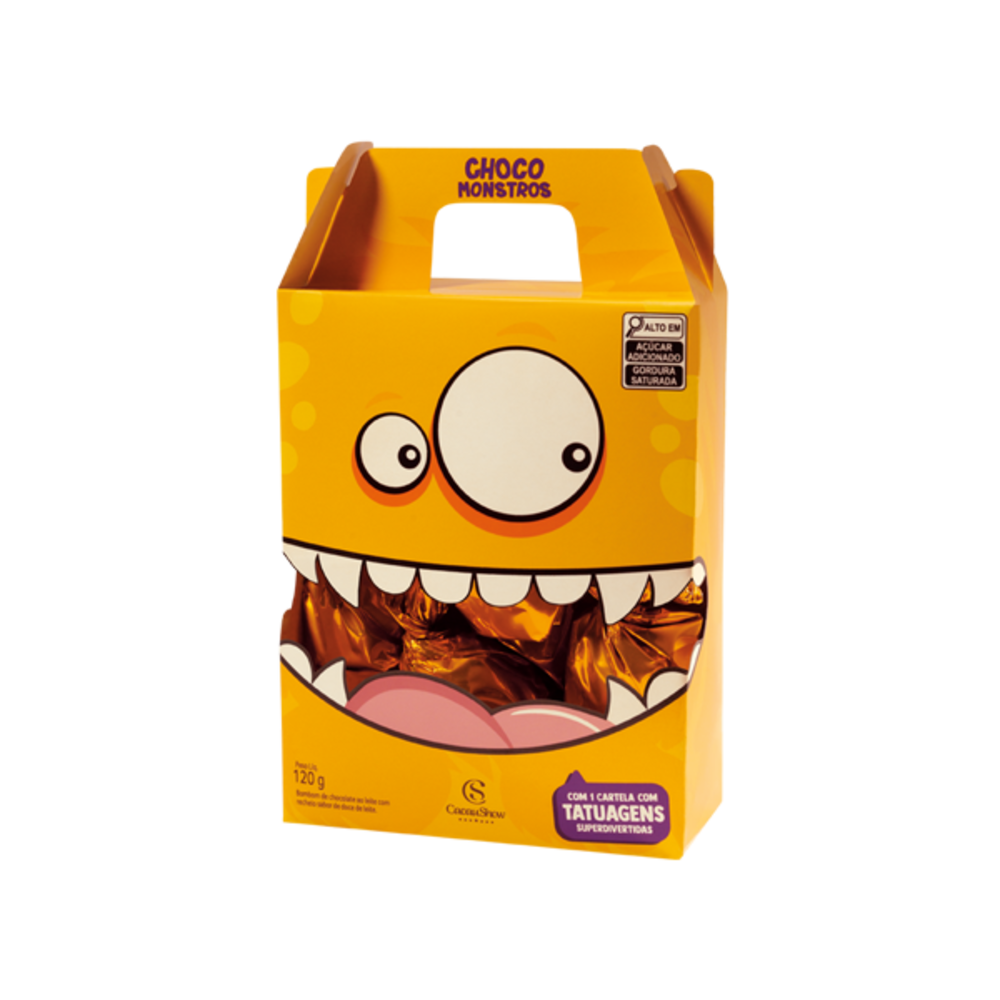 Caixa de Bombons com Tatuagem dos Chocomonstros 80g