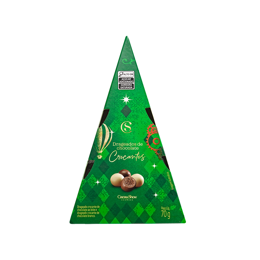 Drageados Árvore de Natal ao Leite e Branco 70g