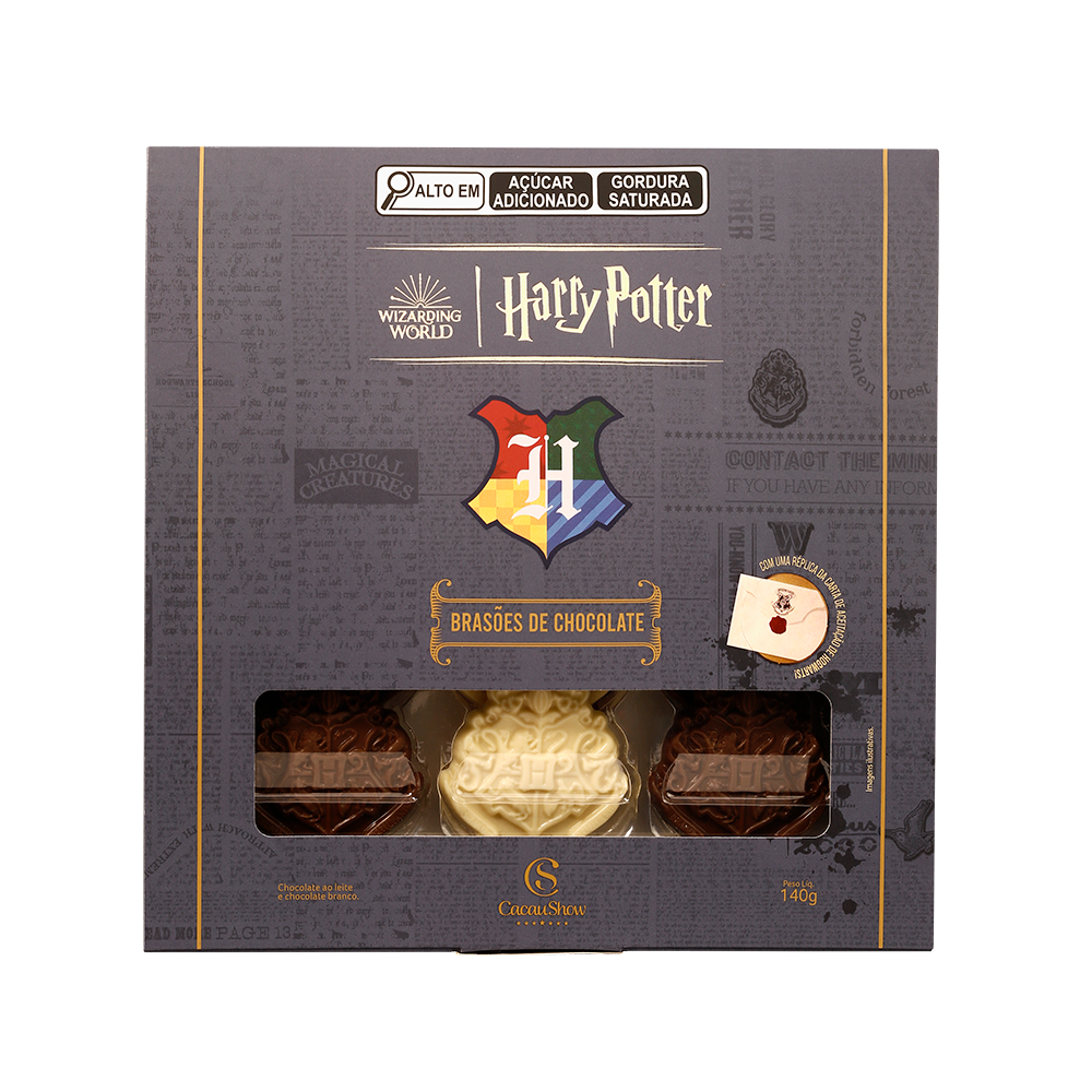 Caixa Brasão Harry Potter 140g