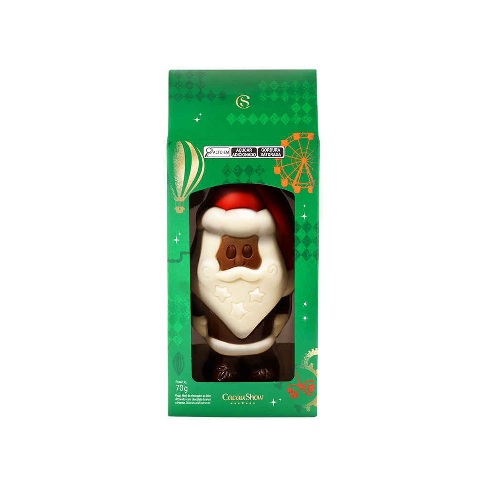 Papai Noel Cacau Magia de Chocolate ao Leite 70g