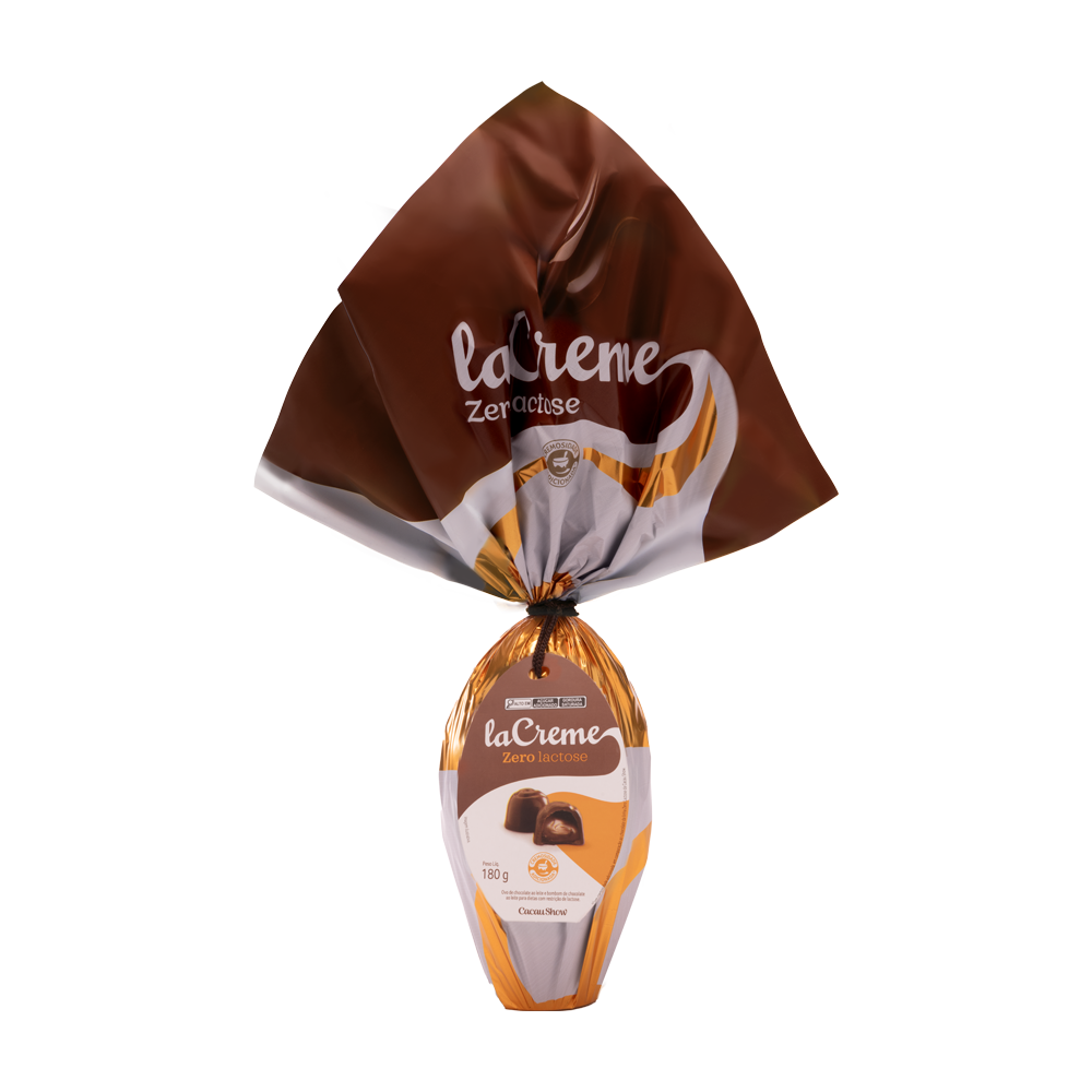 Ovo de Páscoa laCreme ao Leite Zero Lactose 180g