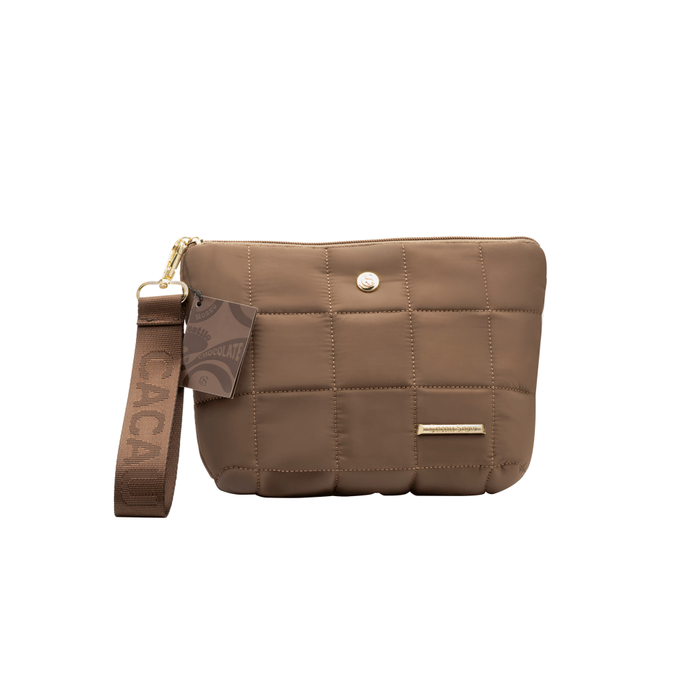 Necessaire Puffer Marrom Cacau Show